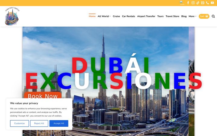 Screenshot of dubaiguiaturistica.com