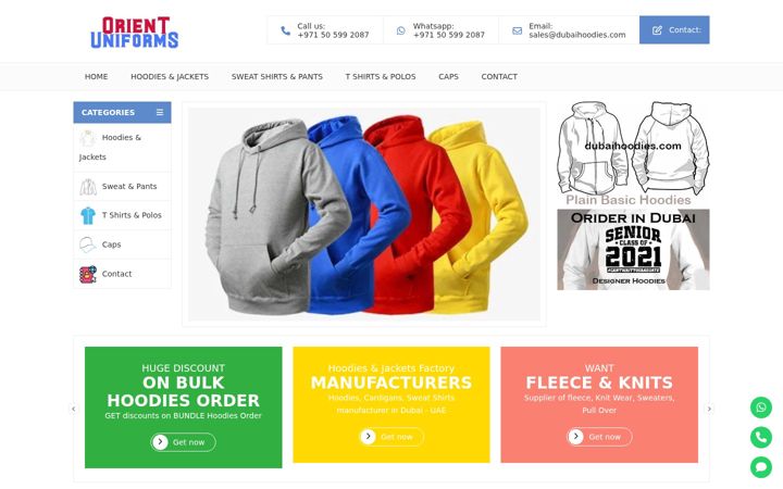Screenshot of dubaihoodies.com