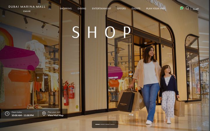 Screenshot of dubaimarinamall.com