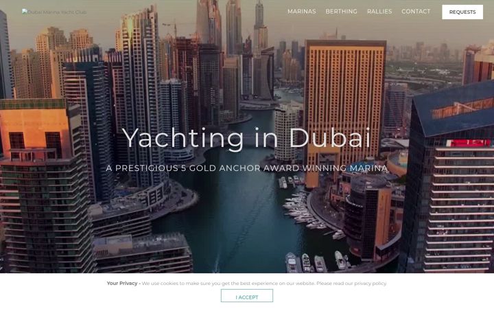 Screenshot of dubaimarinayachtclub.com