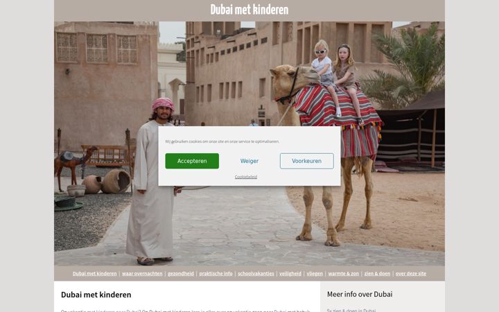 Screenshot di dubaimetkinderen.nl