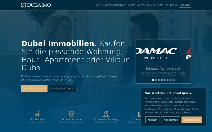 Kuvakaappaus sivustosta dubaimo.de