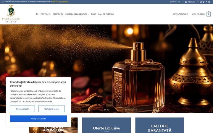 Screenshot of dubaiparfumuri.ro