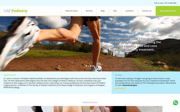 Screenshot of dubaipodiatrist.com