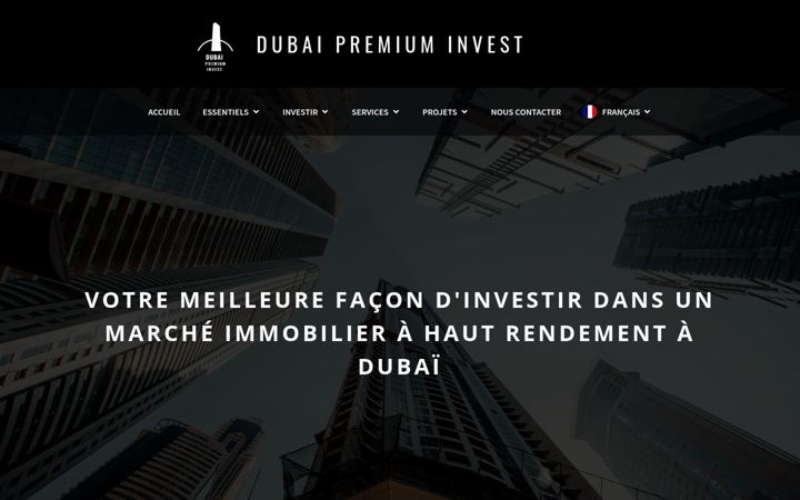 Screenshot of dubaipremiuminvest.com