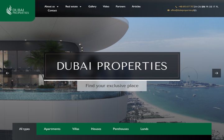 Posnetek zaslona dubaiproperties.pl