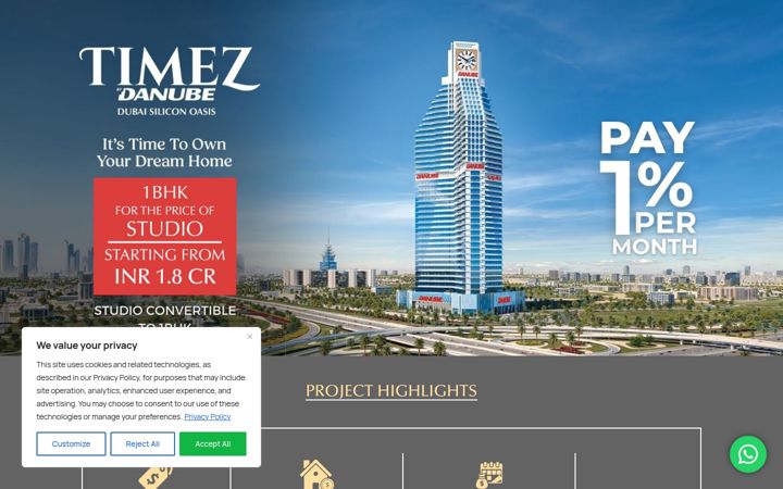 Screenshot of dubaipropertylaunches.com