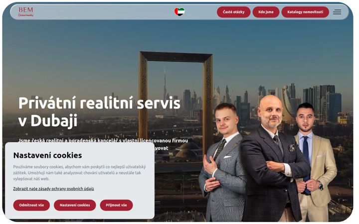 Snímek obrazovky dubaireality.cz