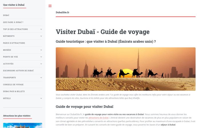 Screenshot of dubaisite.fr