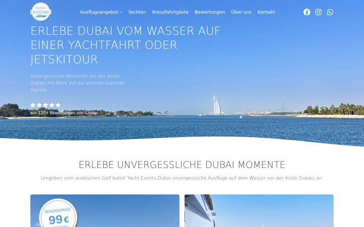 Screenshot van dubaiyachtfahrt.de