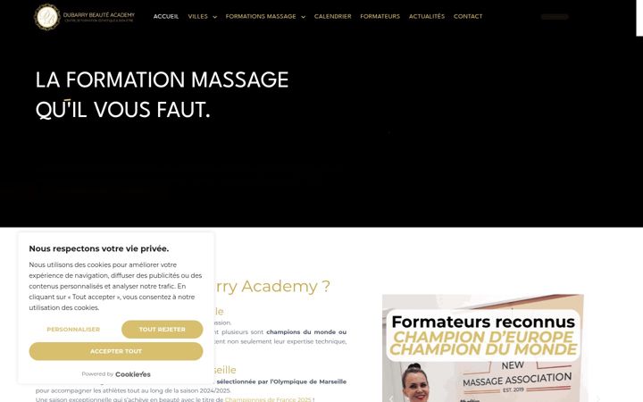 Screenshot ta' dubarry-academy.fr