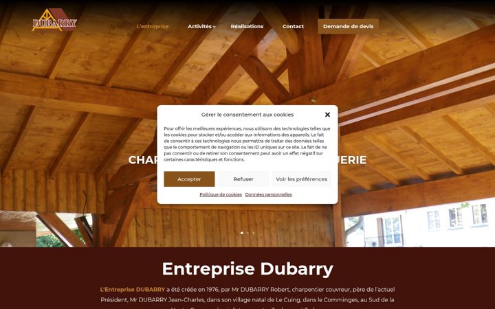 Screenshot ta' dubarry.fr