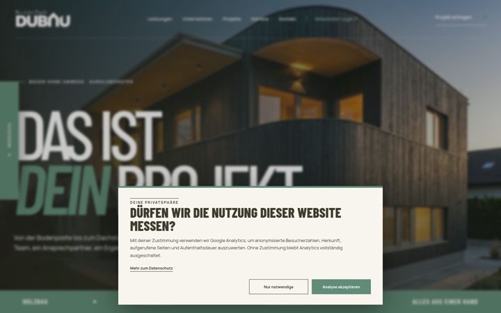 Screenshot von dubau.at