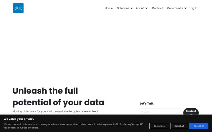 Screenshot of dubdubdata.com