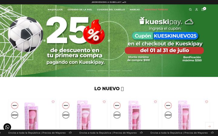 Screenshot stránky dubellay.mx