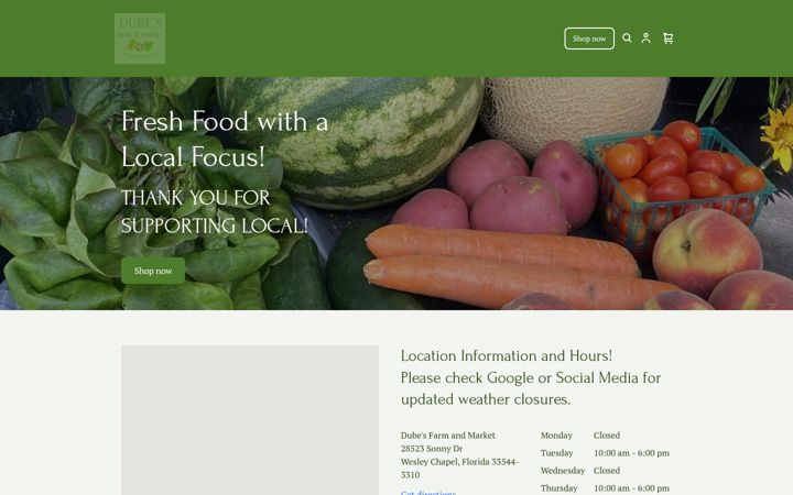 Screenshot of dubesmarket.com