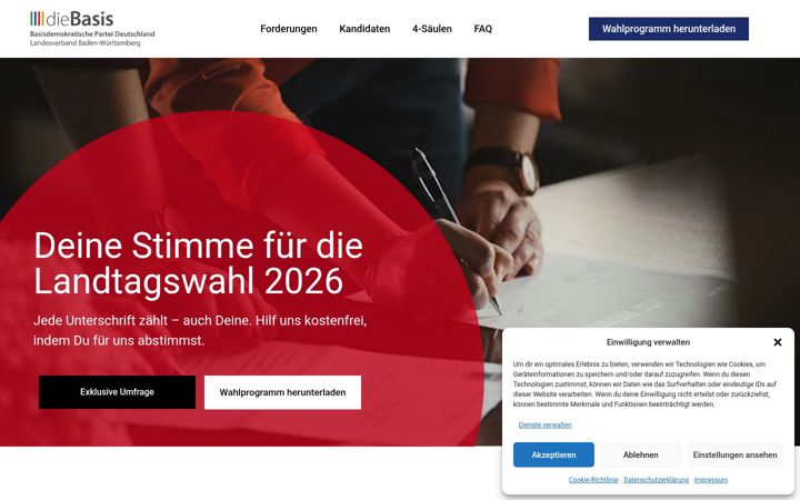 Screenshot of dubestimmstmit.de