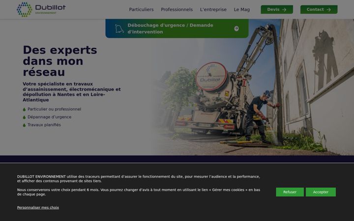Screenshot ta' dubillot-environnement.fr