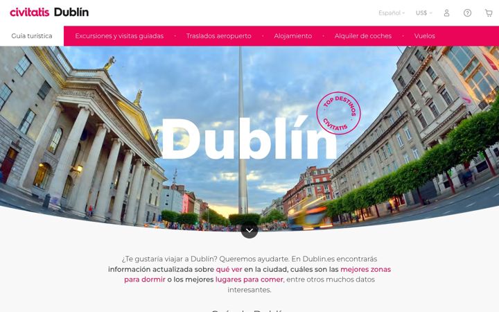 Captură de ecran a dublin.es