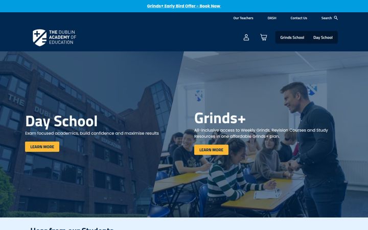 Screenshot of dublinacademy.ie