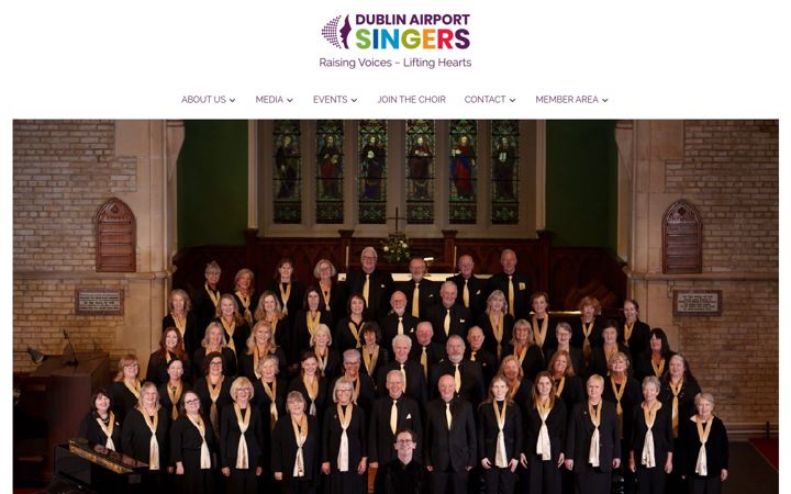 Screenshot of dublinairportsingers.com