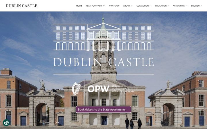 Screenshot of dublincastle.ie