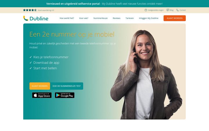 Screenshot di dubline.nl