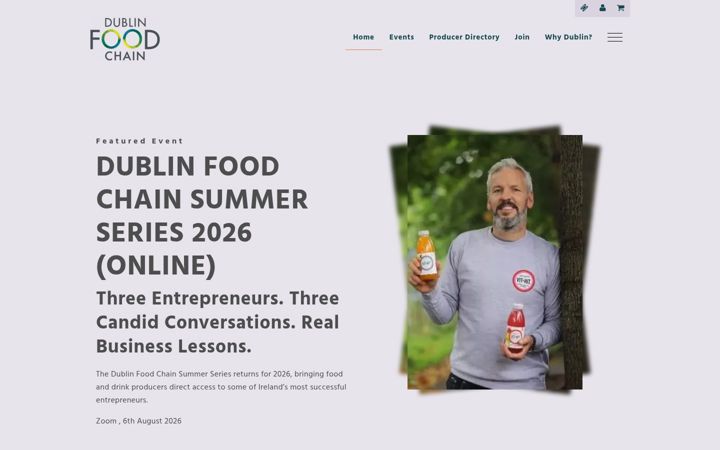 Snímek obrazovky dublinfoodchain.ie