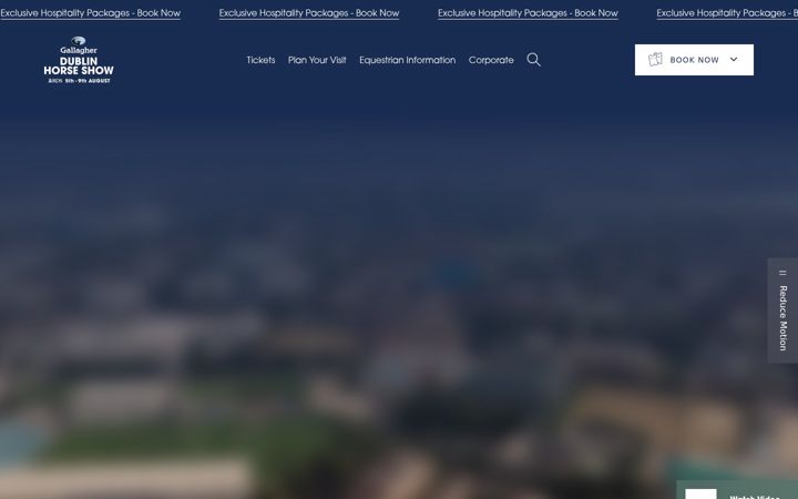 Screenshot of dublinhorseshow.com
