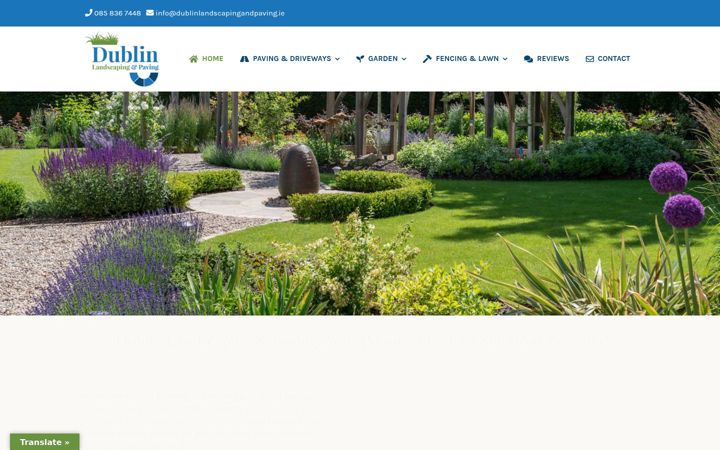 Snímek obrazovky dublinlandscapingandpaving.ie