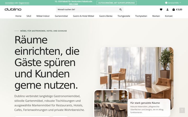 Screenshot of dublino-moebel.com