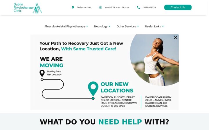 Screenshot of dublinphysio.ie