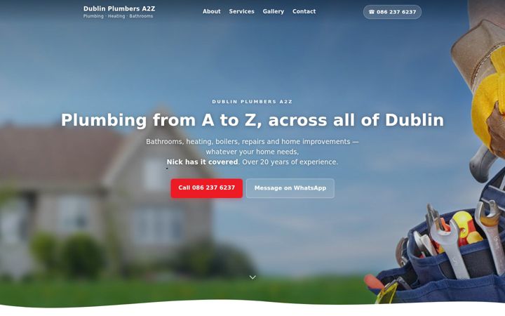 Screenshot von dublinplumbers-a2z.ie