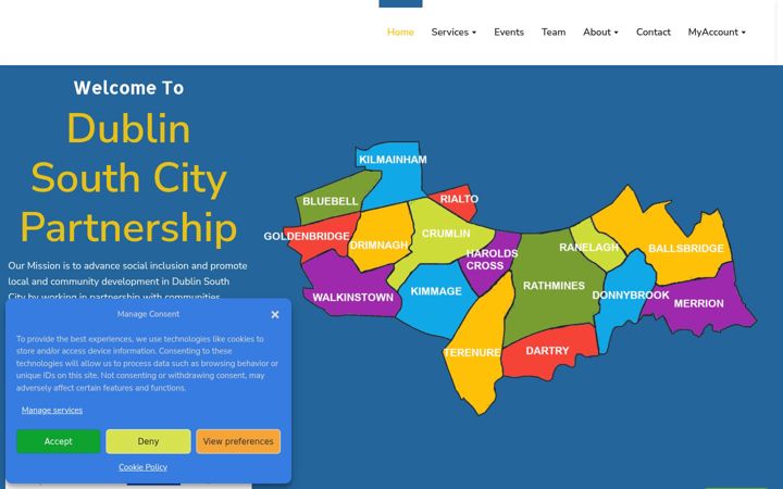 Screenshot von dublinsouthcitypartnership.ie