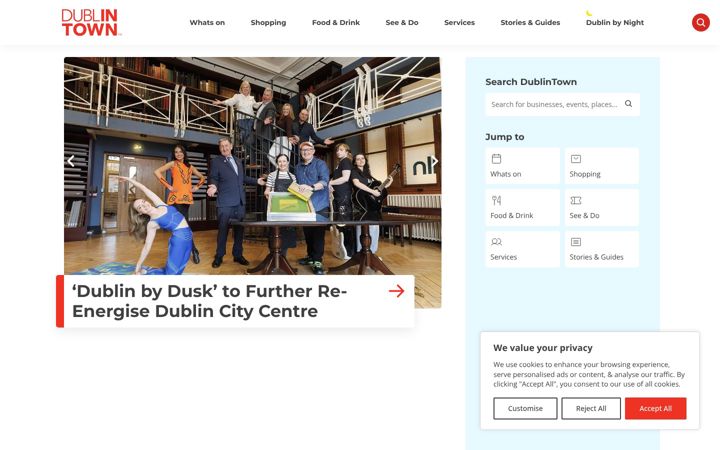 Screenshot von dublintown.ie