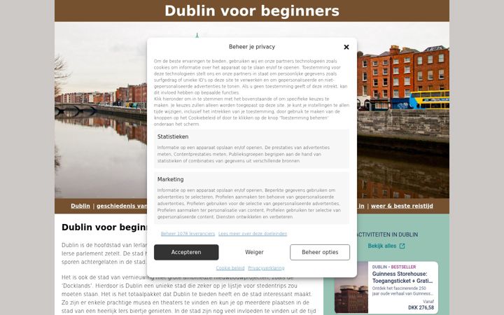 Screenshot di dublinvoorbeginners.nl