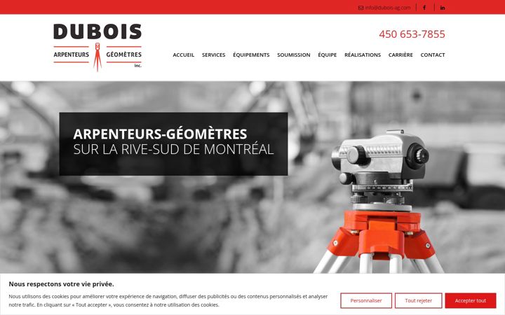 Screenshot of dubois-ag.com