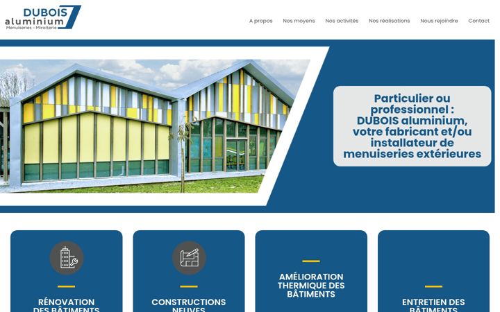 Screenshot ta' dubois-aluminium.fr