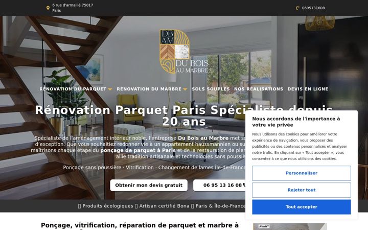 Screenshot ta' duboisaumarbre.fr
