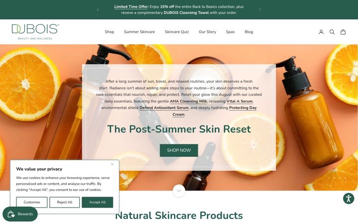 Screenshot of duboisbeauty.com