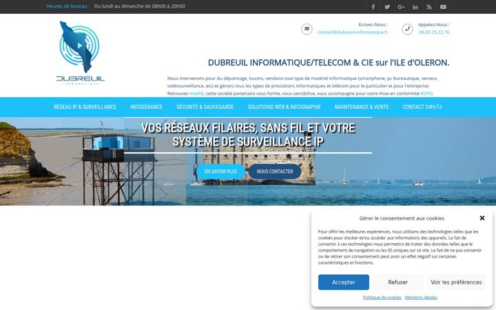 Screenshot of dubreuil-informatique.fr
