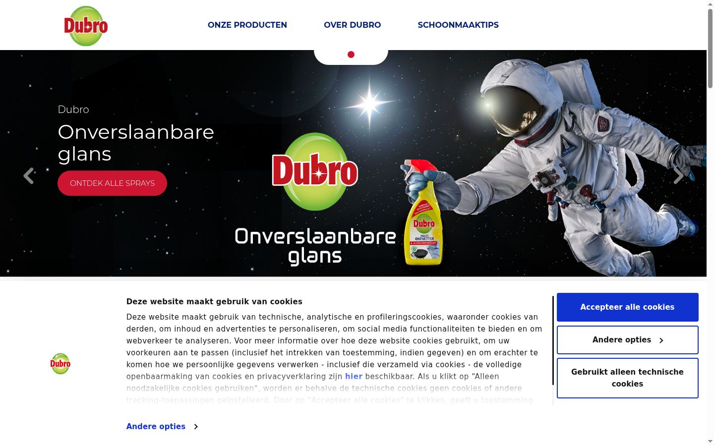 Screenshot del banner di consenso mostrato prima di qualsiasi interazione