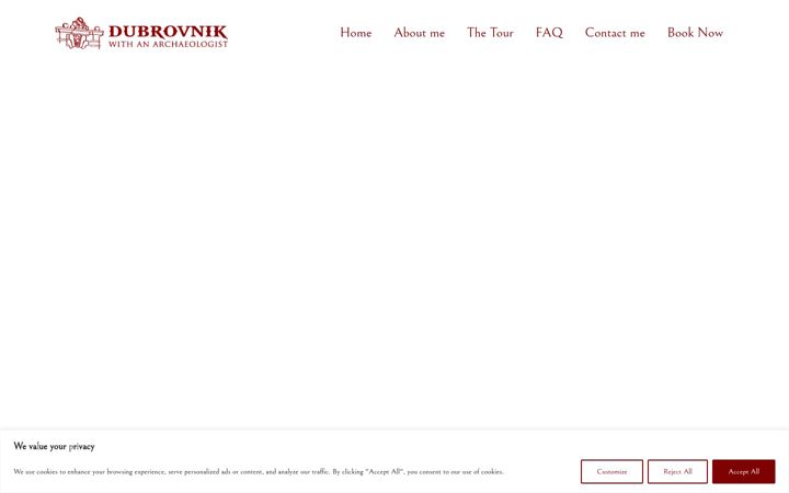 Screenshot of dubrovnikarchaeologytour.com