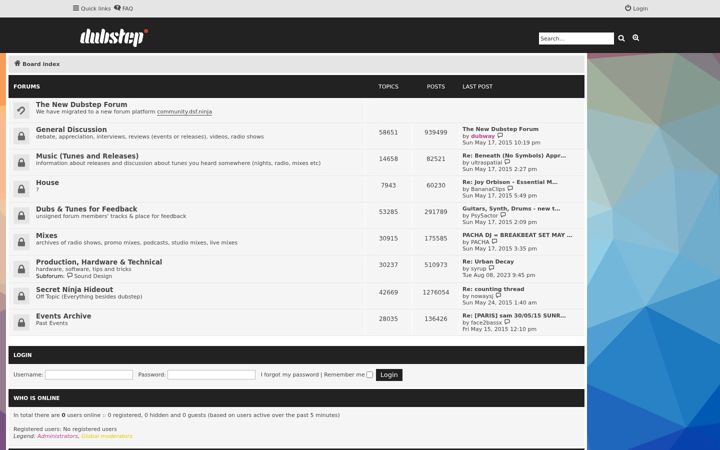 Screenshot van dubstepforum.com