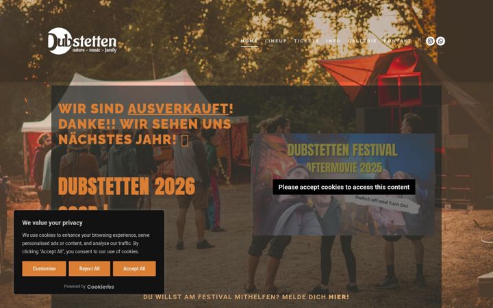 Screenshot von dubstetten.at