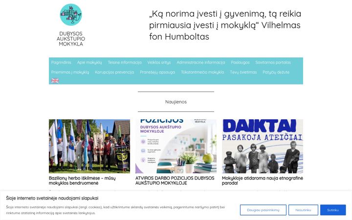 Snímek obrazovky dubysos.lt