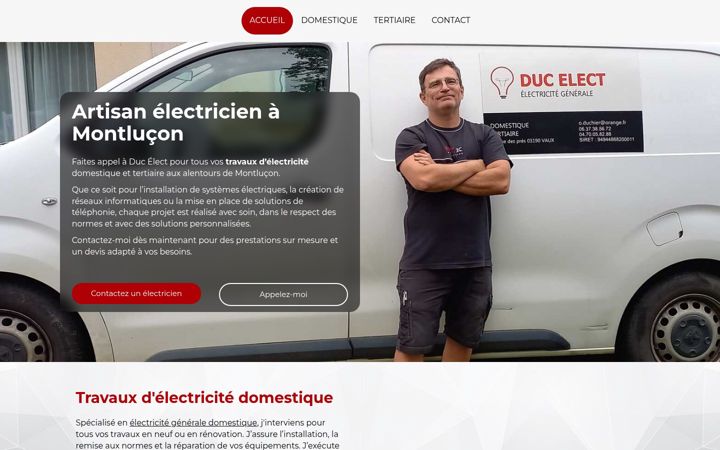 Screenshot of duc-elect.fr
