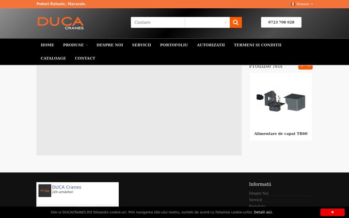 Screenshot of ducacranes.ro