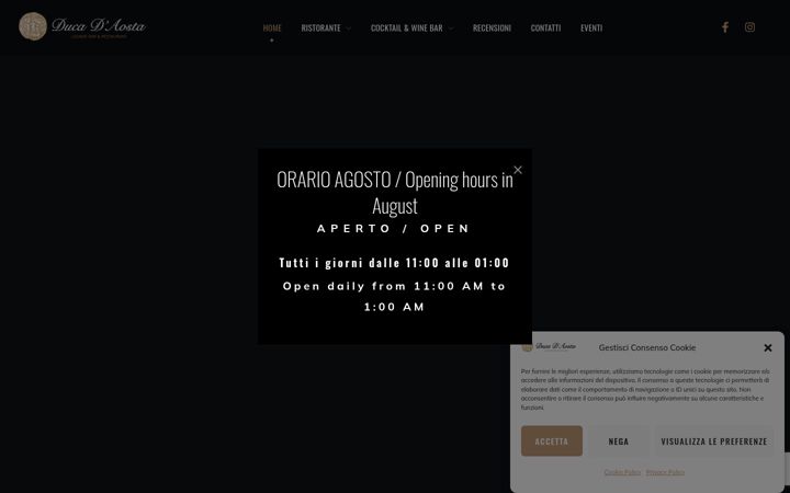 Screenshot του ducadaostagrado.it