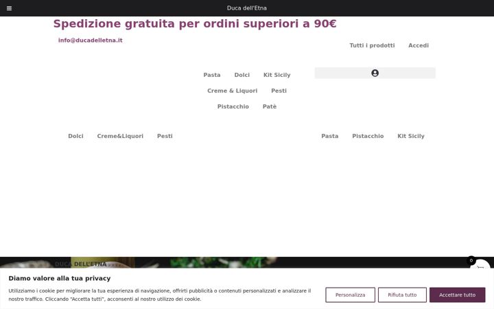 Screenshot του ducadelletna.it